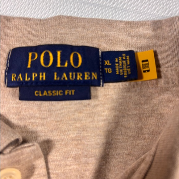 Polo Ralph Lauren Polo Shirt Men XL Tan Classic Fit Soft Cotton Flesh Pony - Picture 5 of 9